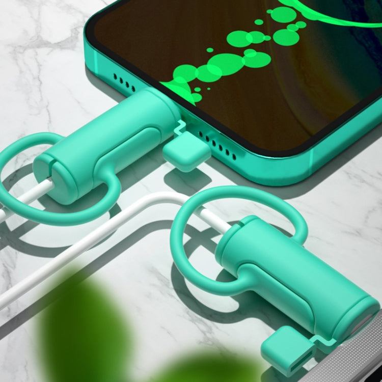 3 PCS Soft Washable Data Cable Silicone Case For Apple, Spec: 8 Pin (Mint Green) - Cable Organizer by PMC TechLife | Online Shopping South Africa | PMC TechLife