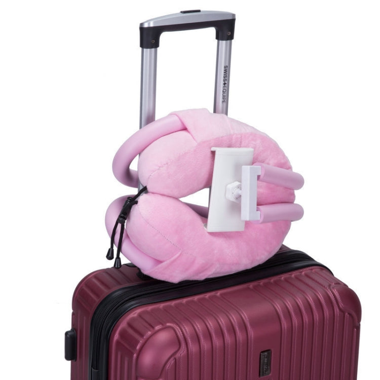 U-shaped Pillow Mobile Phone Bracket Hanging Neck Lazy Bracket(Light Pink) - Lazy Bracket by PMC TechLife | Online Shopping South Africa | PMC TechLife
