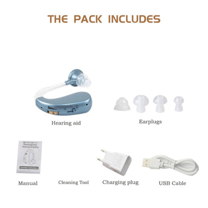 Hearing Aid Audiphones Sound Amplifier US Plug(Golden) - Hearing Aids by PMC Jewellery | Online Shopping South Africa | PMC Jewellery