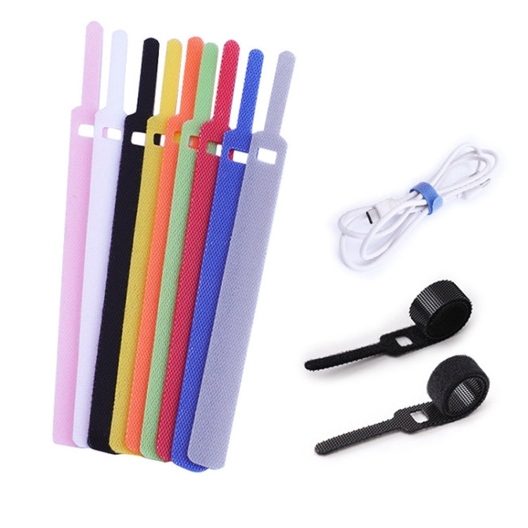 50 PCS Needle Shape Self-adhesive Data Cable Organizer Colorful Bundles 15 x 200mm(Black) - Cable Organizer by PMC Jewellery | Online Shopping South Africa | PMC Jewellery