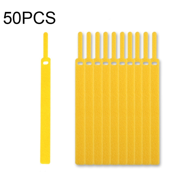 50 PCS Needle Shape Self-adhesive Data Cable Organizer Colorful Bundles 10 x 130mm(Yellow) - Cable Organizer by PMC Jewellery | Online Shopping South Africa | PMC Jewellery