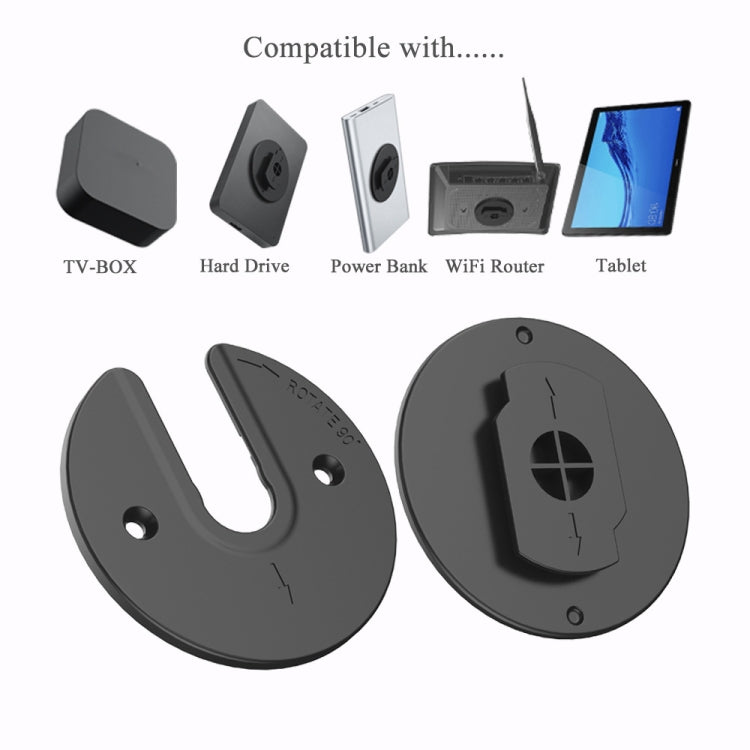 Tablet Router TV Box Wall Mount Bracket Holder(Black) - Lazy Bracket by PMC TechLife | Online Shopping South Africa | PMC TechLife