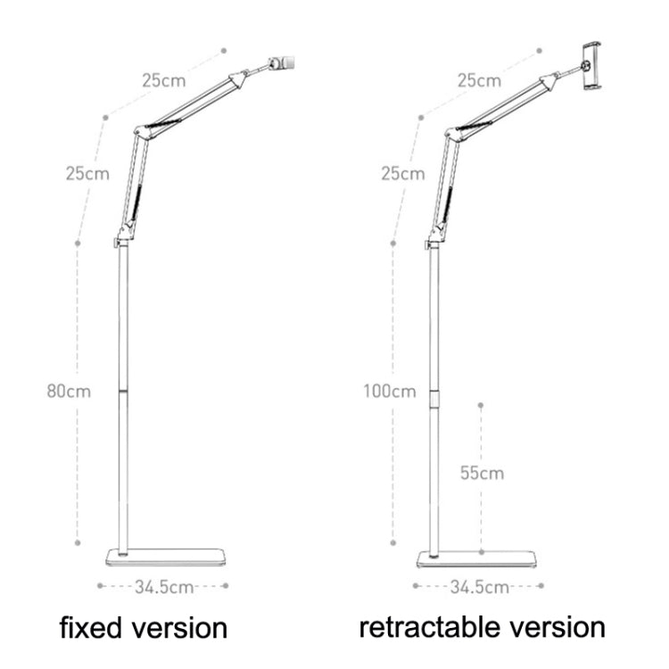 SSKY L10 Home Cantilever Ground Phone Holder Tablet Support Holder, Style: Fixed (White) - Lazy Bracket by SSKY | Online Shopping South Africa | PMC Jewellery