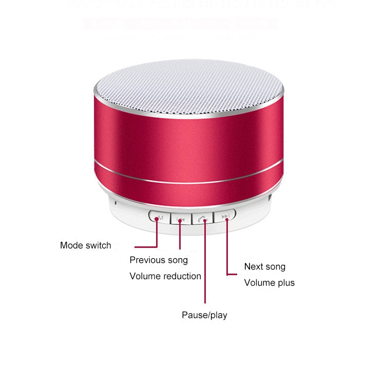 A10 Mini Metal Wireless Bluetooth Speaker(Red) - Mini Speaker by PMC Jewellery | Online Shopping South Africa | PMC Jewellery