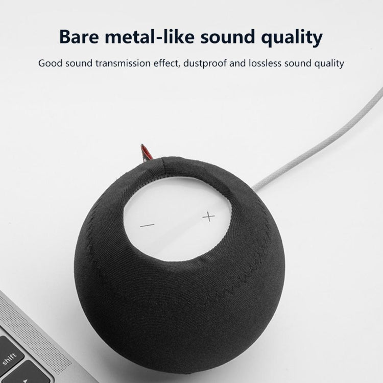 2 PCS For Homepod Mini Smart Speaker Dust Cover Stretch Cloth Audio Protection Cover(Black) - Protective Case by PMC TechLife | Online Shopping South Africa | PMC TechLife