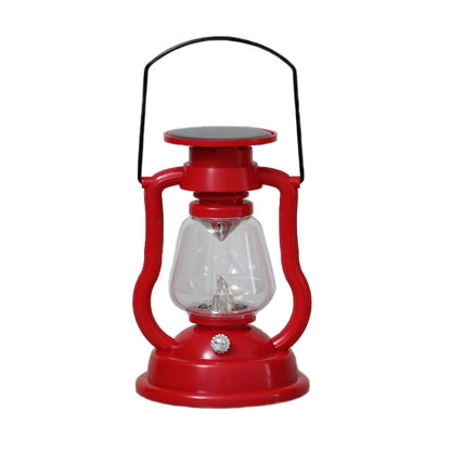 200802 Retro Solar Kerosene Lamp Shape Handheld Lamp Home Decor Flame Lamp(Red) - With Solar Panel by PMC Jewellery | Online Shopping South Africa | PMC Jewellery