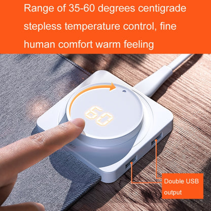 Joyroom JR-CY335 220V Smart Office Desktop Heating Thermostatic Mouse Pad, US Plug, Size: 60x36cm(Llight Gray) - Mouse Pads by Joyroom | Online Shopping South Africa | PMC Jewellery