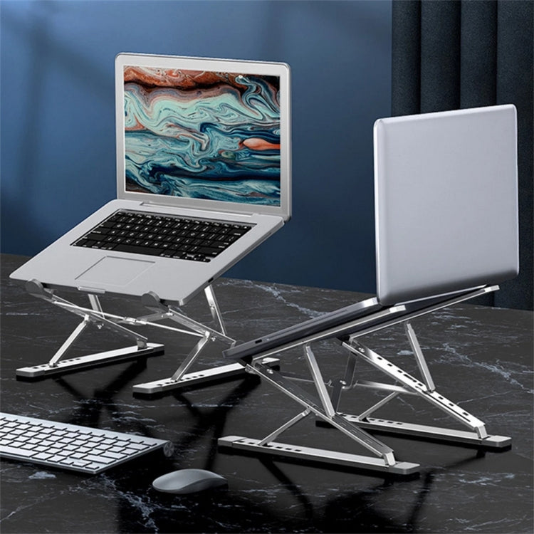 N8 Double-layer Foldable Lifting Aluminum Alloy Laptop Heat Dissipation Stand, Color: Gray - Laptop Stand by PMC TechLife | Online Shopping South Africa | PMC TechLife