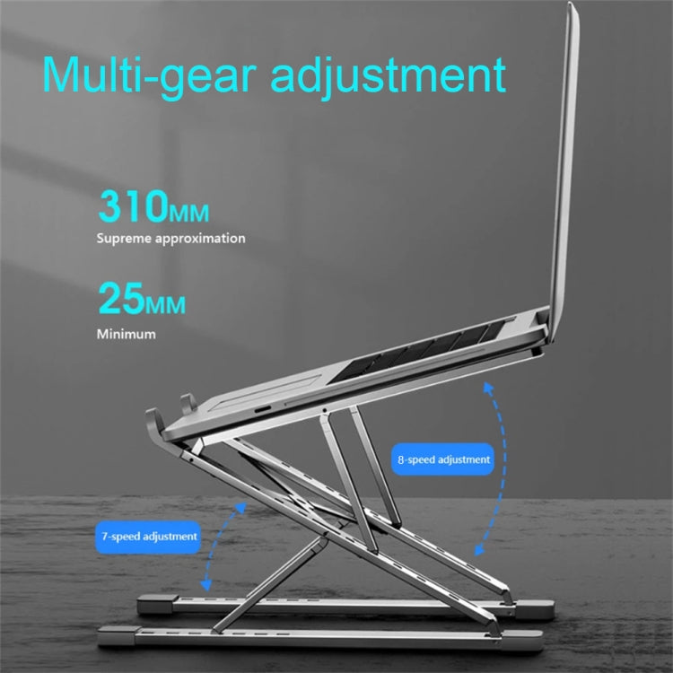 N8 Double-layer Foldable Lifting Aluminum Alloy Laptop Heat Dissipation Stand, Color: Gray - Laptop Stand by PMC TechLife | Online Shopping South Africa | PMC TechLife