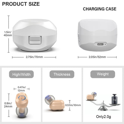 Z-127C TWS Charging Hearing Aid Sound Amplifier Auxiliary Listener(Red Blue) - Hearing Aids by PMC Jewellery | Online Shopping South Africa | PMC Jewellery