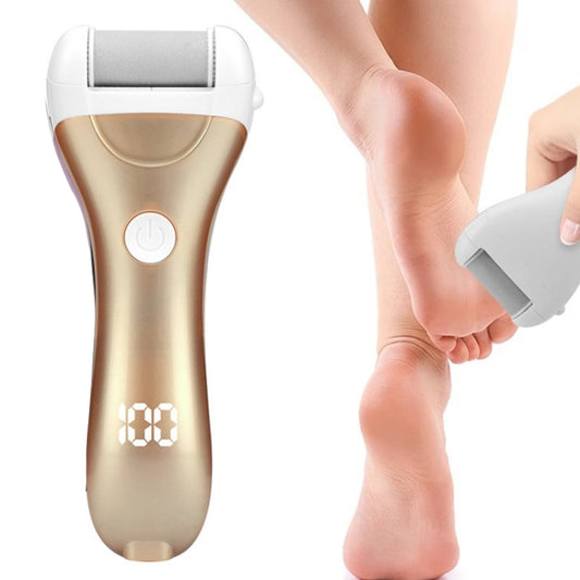 Electric Foot Grinder Digital Display USB Pedicure Peeling(Gold) - Grinding Tools & Accessories by PMC Jewellery | Online Shopping South Africa | PMC Jewellery