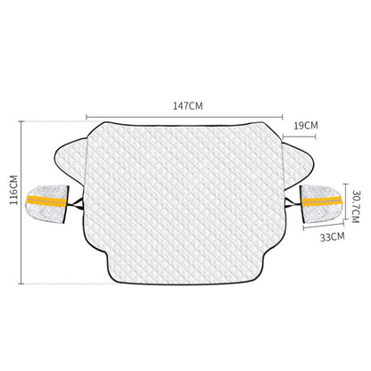 SUITU R-3945 Car Winter Front Glass Snow Shield Defrost Sunshade Thickened Car Clothing, Style: Non-magnet With Earmuffs - Window Foils & Solar Protection by SUITU | Online Shopping South Africa | PMC Jewellery