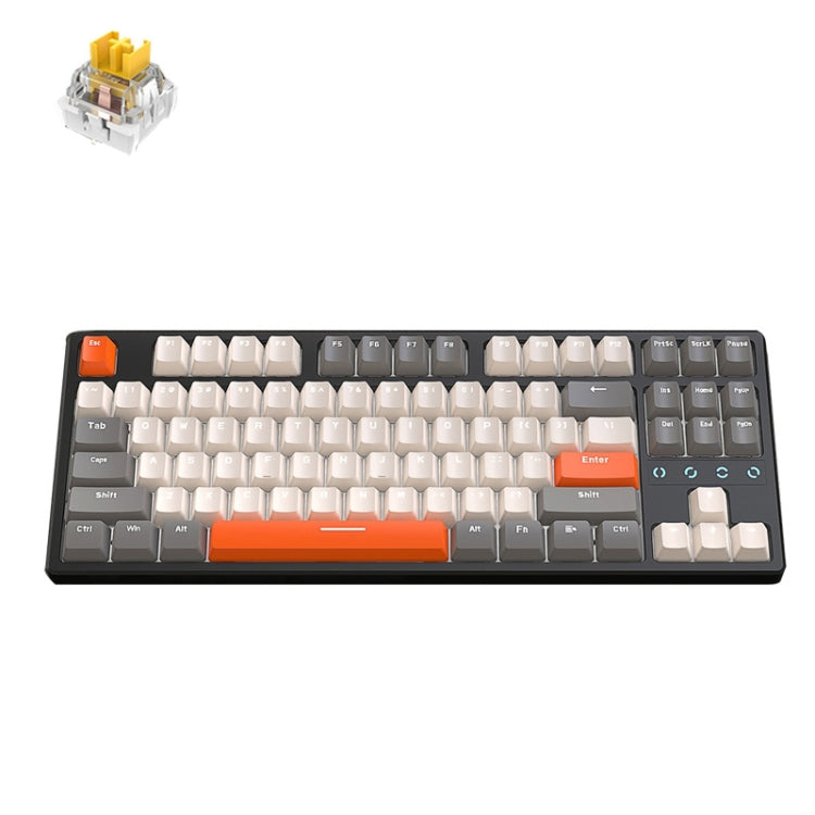 ZIYOU LANG K87 87-key RGB Bluetooth / Wireless / Wired Three Mode Game Keyboard, Cable Length: 1.5m, Style: Banana Shaft (Micr-light) - Wireless Keyboard by ZIYOU LANG | Online Shopping South Africa | PMC Jewellery | Buy Now Pay Later Mobicred