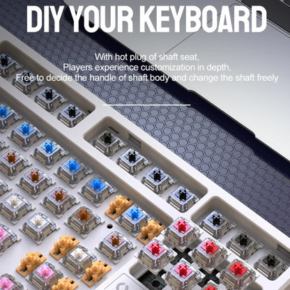 ZIYOU LANG K87 87-key RGB Bluetooth / Wireless / Wired Three Mode Game Keyboard, Cable Length: 1.5m, Style: Banana Shaft (Micr-light) - Wireless Keyboard by ZIYOU LANG | Online Shopping South Africa | PMC Jewellery | Buy Now Pay Later Mobicred