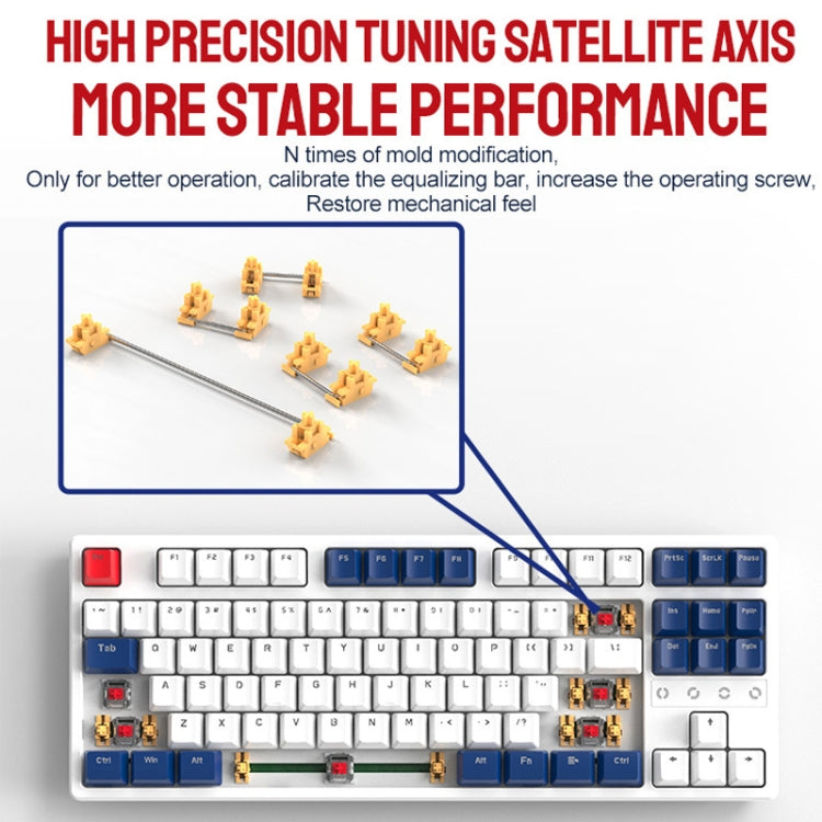 ZIYOU LANG K87 87-key RGB Bluetooth / Wireless / Wired Three Mode Game Keyboard, Cable Length: 1.5m, Style: Banana Shaft (Micr-light) - Wireless Keyboard by ZIYOU LANG | Online Shopping South Africa | PMC Jewellery | Buy Now Pay Later Mobicred