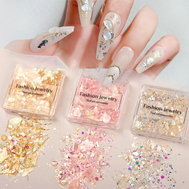 3 Boxes Nail Decorations Shell Sequins Nail Jewelry(02 Peach Pink) - free shipping - PMC TechLife - Order now!