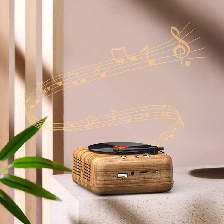 Manovo H3 Retro Vinyl Record Player Shape Mini Bluetooth Speaker, Color: White - Desktop Speaker by PMC TechLife | Online Shopping South Africa | PMC TechLife