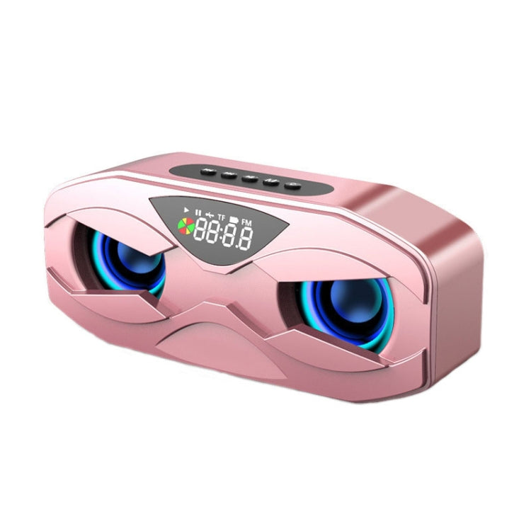 M5 Portable 6D Surround Sound Digital Display Bluetooth Speaker(Pink) - Desktop Speaker by PMC TechLife | Online Shopping South Africa | PMC TechLife