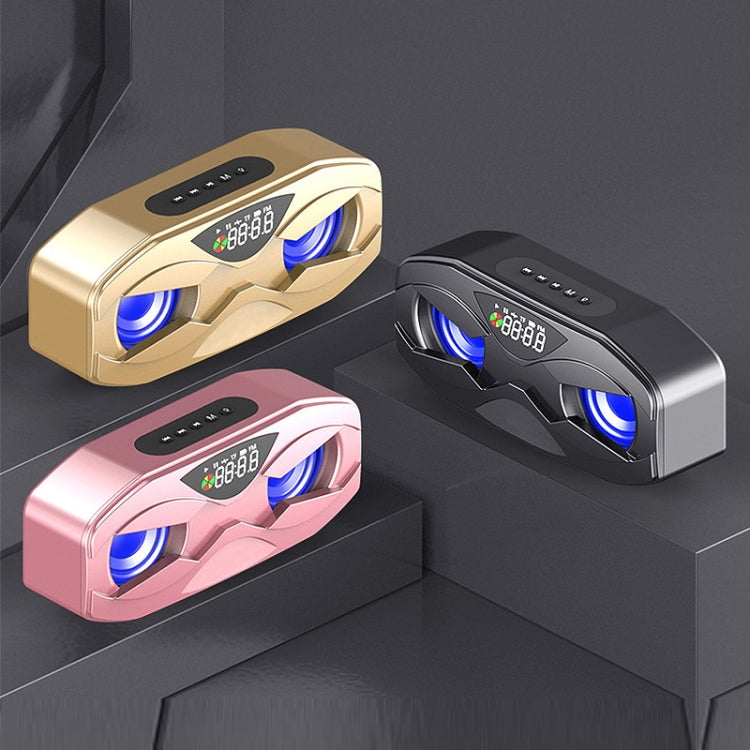 M5 Portable 6D Surround Sound Digital Display Bluetooth Speaker(Pink) - Desktop Speaker by PMC TechLife | Online Shopping South Africa | PMC TechLife