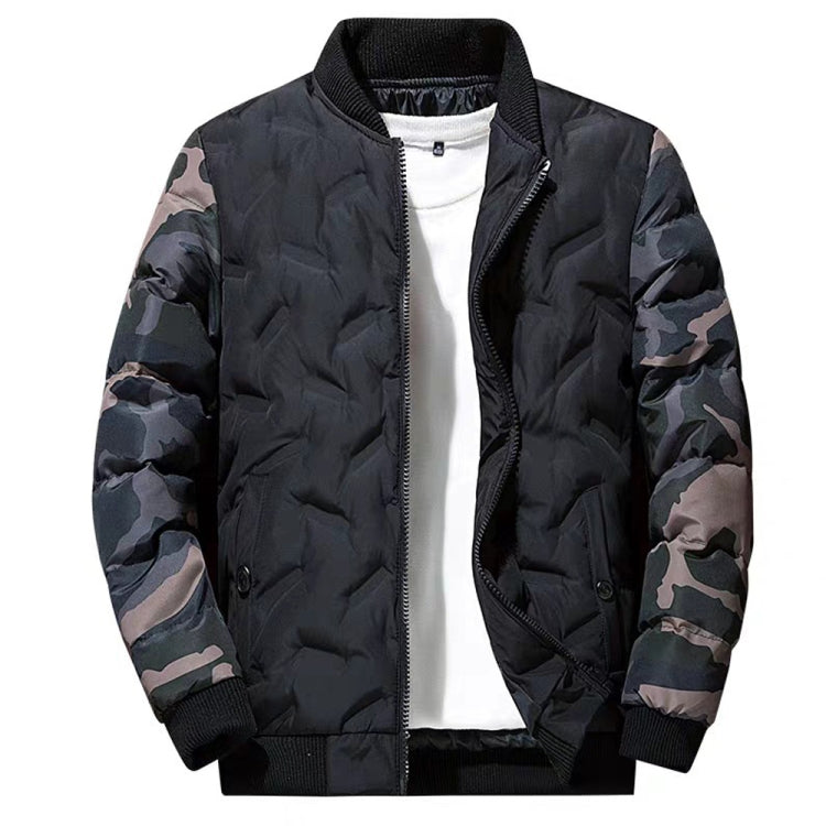 Men Jacket Winter Down Cotton Jacket Camouflage Baseball Jacket, Size: XL(Green) - Cardigan by PMC Jewellery | Online Shopping South Africa | PMC Jewellery