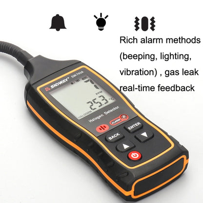 SNDWAY SW743A Halogen Gas Detector Automotive Electronic Air Conditioning Refrigerant Freon Maintenance Leak Detector(Black) - Gas Monitor by SNDWAY | Online Shopping South Africa | PMC Jewellery | Buy Now Pay Later Mobicred