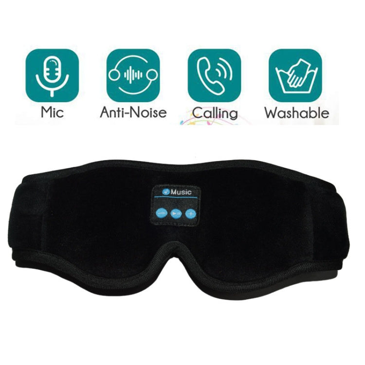 Bluetooth5.0 Sleep Eye Mask 3D Wireless Music Sleep Headphones(Black) - Eye Masks by PMC Jewellery | Online Shopping South Africa | PMC Jewellery