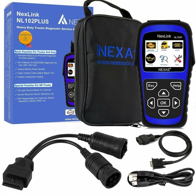 NexLink NL102P Diesel Mechanical Heavy Truck Car 2 In 1 Car Scanner OBD2 Detection - Code Readers & Scan Tools by NexLink | Online Shopping South Africa | PMC Jewellery | Buy Now Pay Later Mobicred