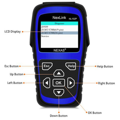 NexLink NL102P Diesel Mechanical Heavy Truck Car 2 In 1 Car Scanner OBD2 Detection - Code Readers & Scan Tools by NexLink | Online Shopping South Africa | PMC Jewellery | Buy Now Pay Later Mobicred