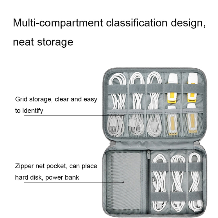Baona Multifunctional Earphone Data Cable Digital Storage Bag, Spec: XL (Gray) - Digital Storage Bag by Baona | Online Shopping South Africa | PMC TechLife | Buy Now Pay Later Mobicred