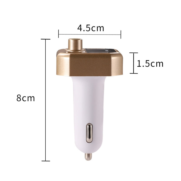 B9 Smart Digital Display Dual USB Bluetooth Car Charger with Hands-free Call Function(Gold) - Car Charger by PMC Jewellery | Online Shopping South Africa | PMC Jewellery