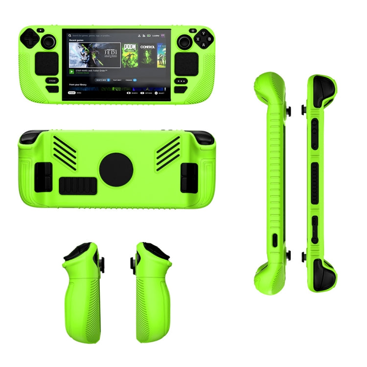For Steam Deck V3 Non-slip Silicone Protective Case for Pocket Consoles(Green) - Cover Case by PMC TechLife | Online Shopping South Africa | PMC TechLife | Buy Now Pay Later Mobicred