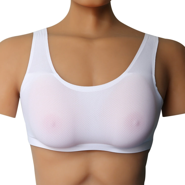 CD Crossdressing Silicone Fake Breast Vest Underwear, Size: EE+XXXXL 1600g(White+Fake Breast) - Fake Breasts by PMC Jewellery | Online Shopping South Africa | PMC Jewellery