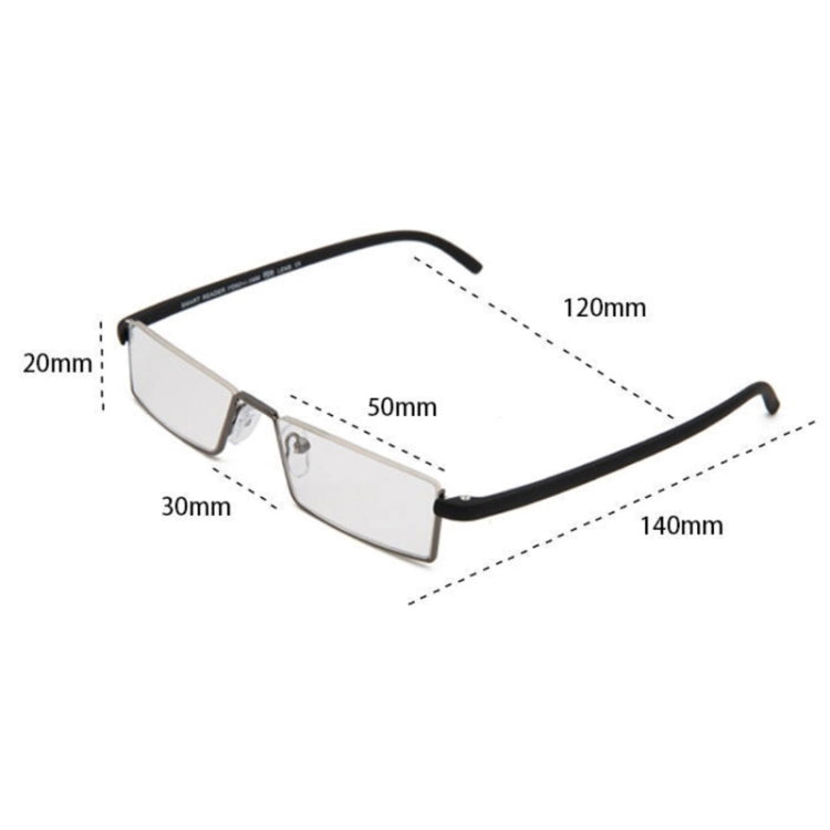 TR90 Seniors Clear Glasses With Portable Case Lightweight Presbyopic Glasses, Degree: +2.50(Brown) - Presbyopic Glasses by PMC Jewellery | Online Shopping South Africa | PMC Jewellery | Buy Now Pay Later Mobicred