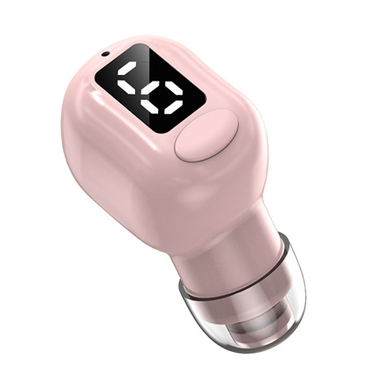 M5 Digital Display Bluetooth Headset Mini In-ear Invisible Headphones(Pink) - Bluetooth Earphone by PMC TechLife | Online Shopping South Africa | PMC TechLife