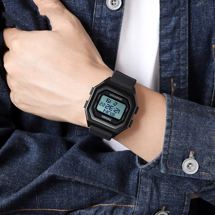 SKMEI 1875 Men Outdoor Electronic Watch Timing Multi-Functional Watch, Style: Silicone Band White Machine - Silicone Strap Watches by SKMEI | Online Shopping South Africa | PMC Jewellery | Buy Now Pay Later Mobicred