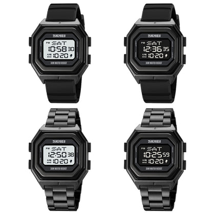 SKMEI 1875 Men Outdoor Electronic Watch Timing Multi-Functional Watch, Style: Silicone Band Black Machine - Silicone Strap Watches by SKMEI | Online Shopping South Africa | PMC Jewellery | Buy Now Pay Later Mobicred