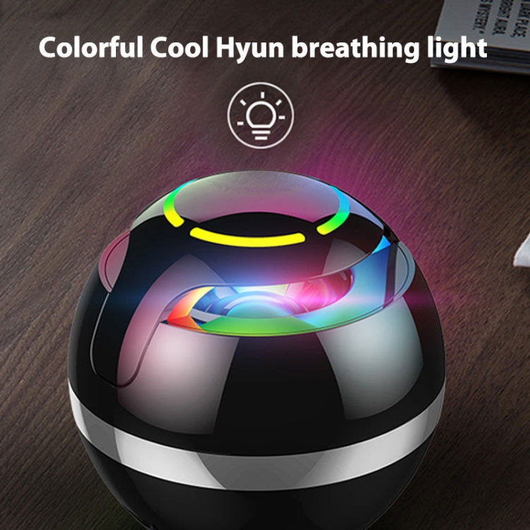 GS009 Bluetooth 4.2 Round Ball Small Speaker With Colorful Light Support TF Card / FM(White) - Desktop Speaker by PMC TechLife | Online Shopping South Africa | PMC TechLife | Buy Now Pay Later Mobicred
