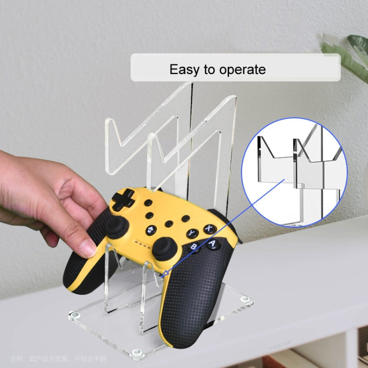 For PS4/ PS5/PS3 Acrylic Double Layer Game Handle Storage Bracket (Transparent) - Holder by PMC TechLife | Online Shopping South Africa | PMC TechLife