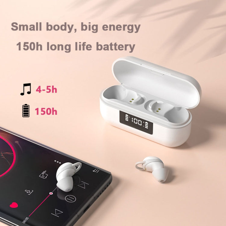 X999 Mini Wireless Noise Reduction With Digital Display Charging Bin Bluetooth Earphone(White) - Bluetooth Earphone by PMC Jewellery | Online Shopping South Africa | PMC Jewellery