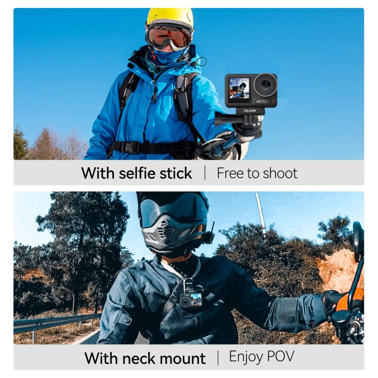 For DJI OSMO Action 3 TELESIN Magnetic Two Claw Adapter Action Camera Accessories - free shipping - PMC TechLife - Order now!