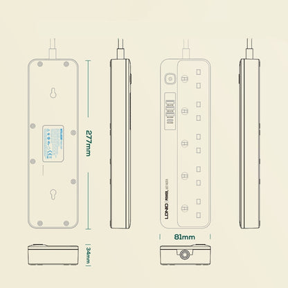 LDNIO 5+4 Ports Multifunctional Travel Home Office Fast Charging Socket(UK Plug) - Extension Socket by LDNIO | Online Shopping South Africa | PMC Jewellery | Buy Now Pay Later Mobicred