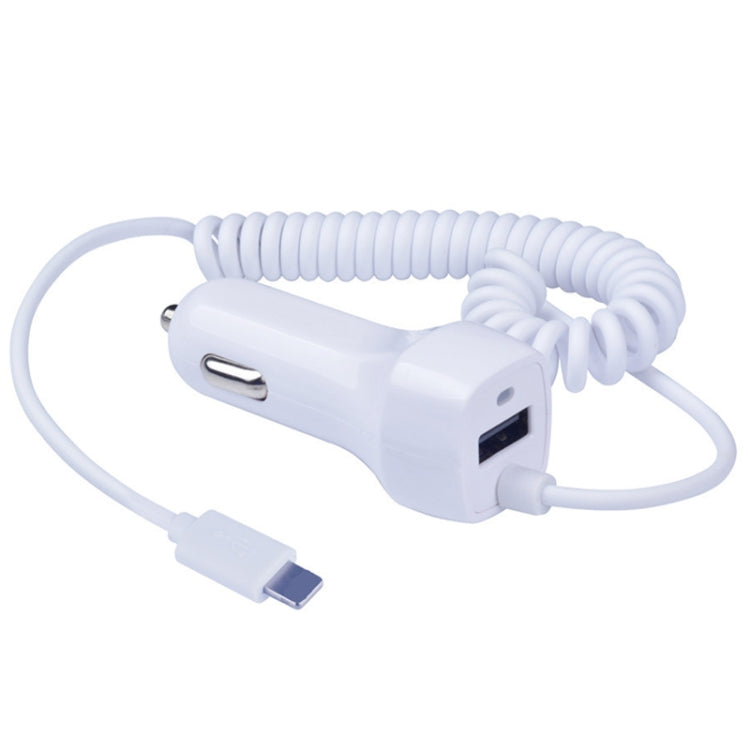 522AL Fast Charging With Cable Car Charging, Output Interface: 8 Pin (White) - Car Charger by PMC Jewellery | Online Shopping South Africa | PMC Jewellery