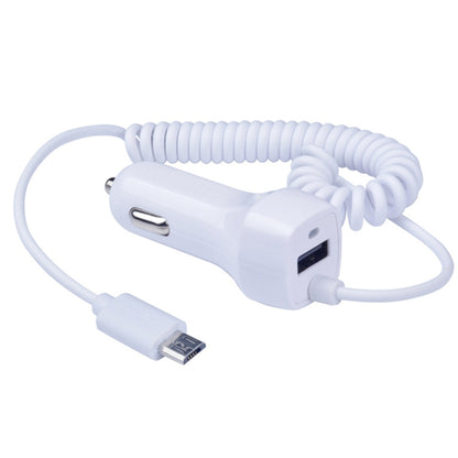 522AL Fast Charging With Cable Car Charging, Output Interface: Micro USB (White) - Car Charger by PMC Jewellery | Online Shopping South Africa | PMC Jewellery