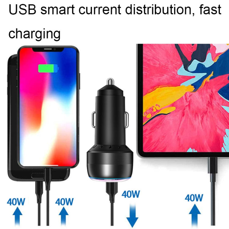 IBD355-2C PD20W+PD20W Smart Car Mobile Phone Charger(Pink) - Car Charger by PMC TechLife | Online Shopping South Africa | PMC TechLife