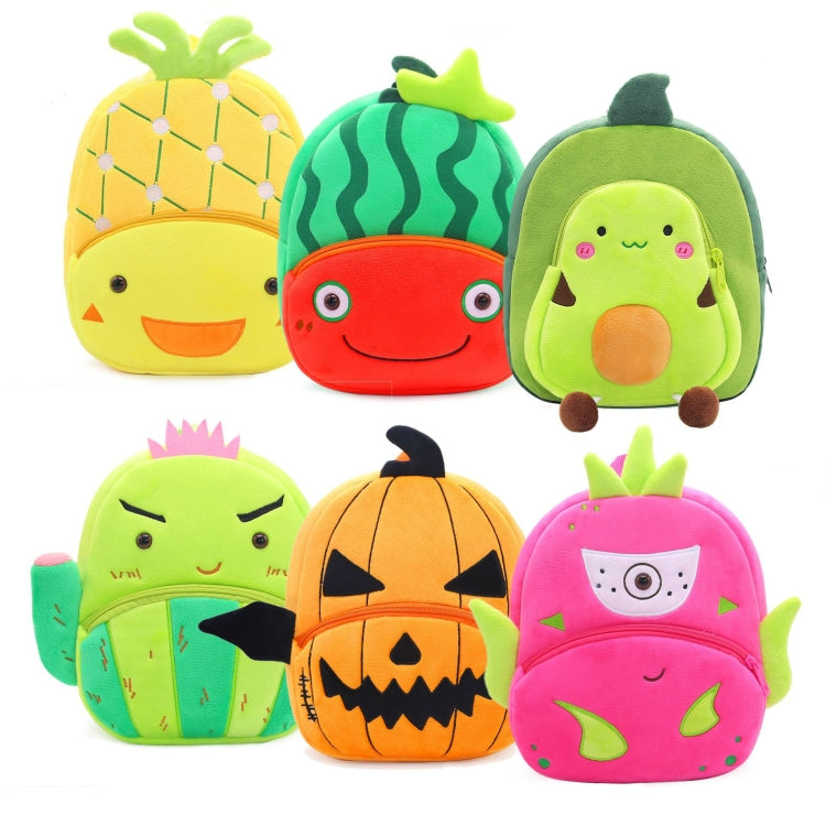 Vegetable Fruit Series Cartoon Plush Kids Backpack Children School Bags(Watermelon) - Kids Bags by PMC Jewellery | Online Shopping South Africa | PMC Jewellery