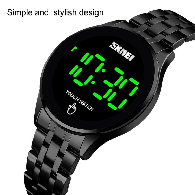 SKMEI 1579 Simple Touch Screen LED Luminous Stainless Steel Electronic Watch, Color: Silver - Alloy Watches by SKMEI | Online Shopping South Africa | PMC Jewellery | Buy Now Pay Later Mobicred