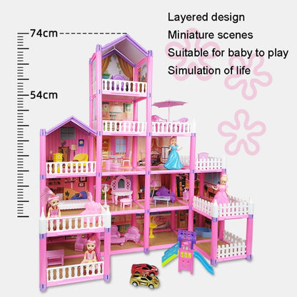 DSJ55-C 222pcs/set Children Passing Domestic Toy Doll House Princess Castle Set Simulation Disguise House - Pretend Play Toys by PMC Jewellery | Online Shopping South Africa | PMC Jewellery