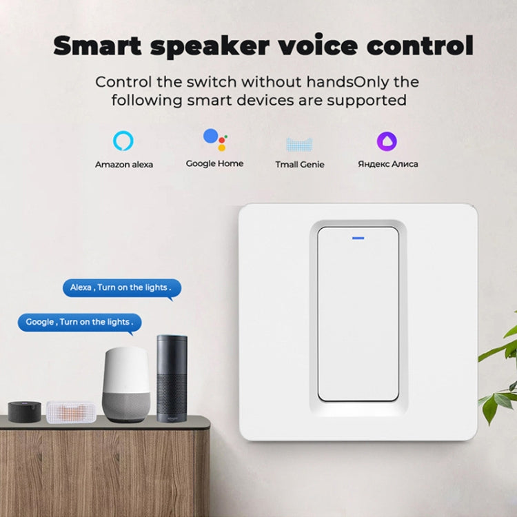 Tuya ZigBee Smart Single-fire Zero-fire Sharing Switch Phone Control Voice Panel EU Plug, Spec: 2 Buttons - Smart Switch by PMC TechLife | Online Shopping South Africa | PMC TechLife