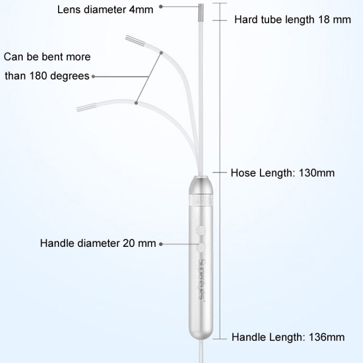 Supereyes Y001+ 4mm Focusable Tube Nasal Throat Oral Electronic Endoscope - Ear Care Tools by Supereyes | Online Shopping South Africa | PMC Jewellery | Buy Now Pay Later Mobicred