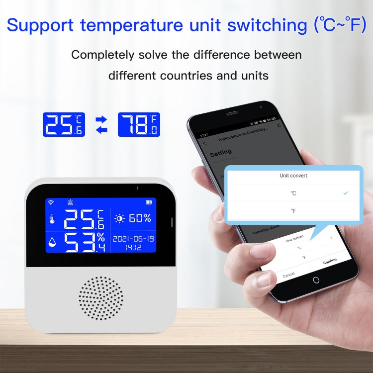 Tuya WIFI Temperature And Humidity Sensor With 2.9inch LCD Display,Spec: With Sensing Line - Home Automation Modules by PMC Jewellery | Online Shopping South Africa | PMC Jewellery